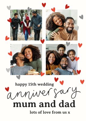 Mum And Dad Photo Upload 15th Anniversary Card