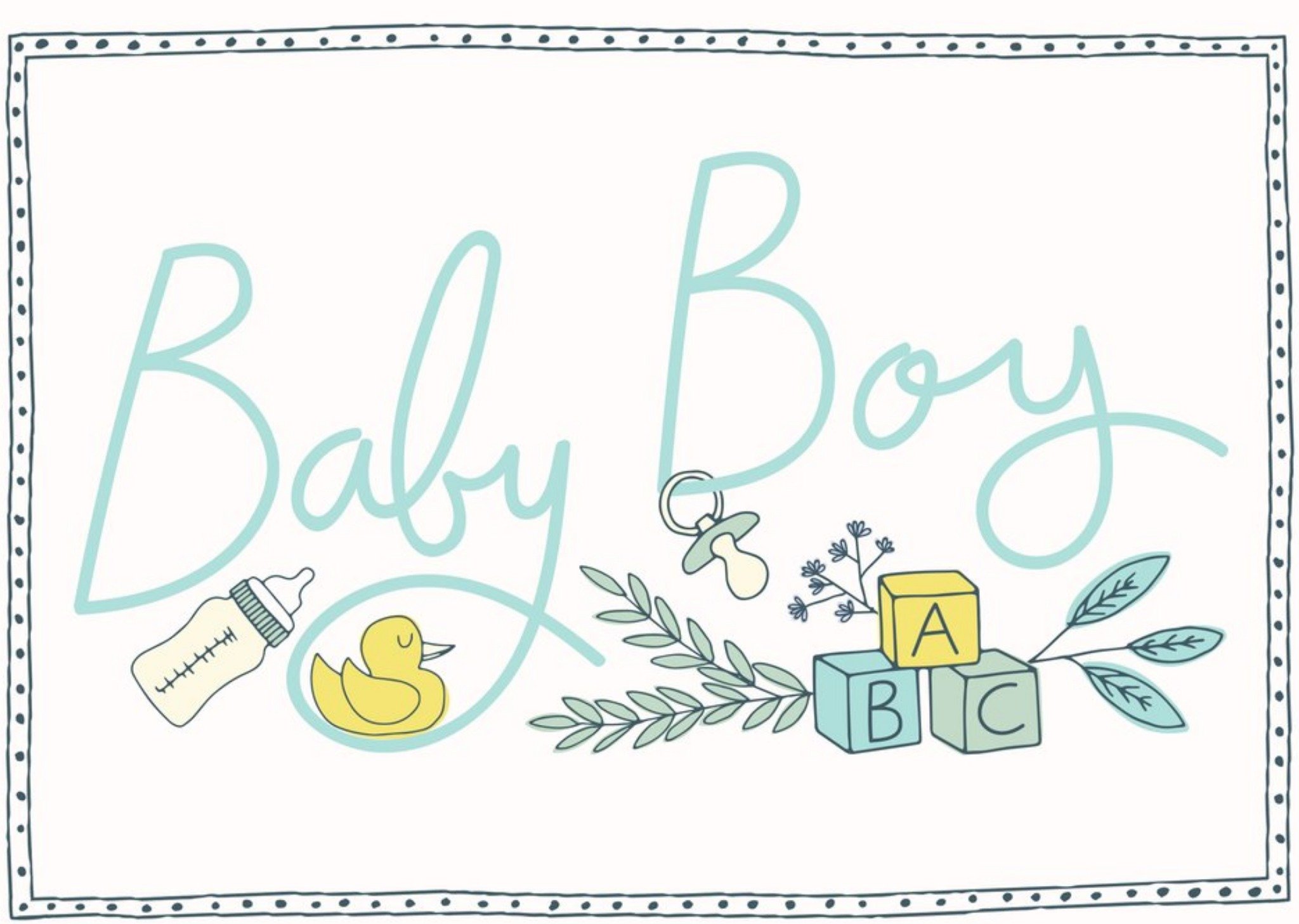 Moonpig New Baby Boy Card