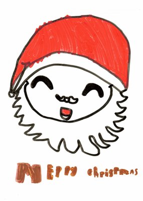 Cute Santa Merry Christmas Card