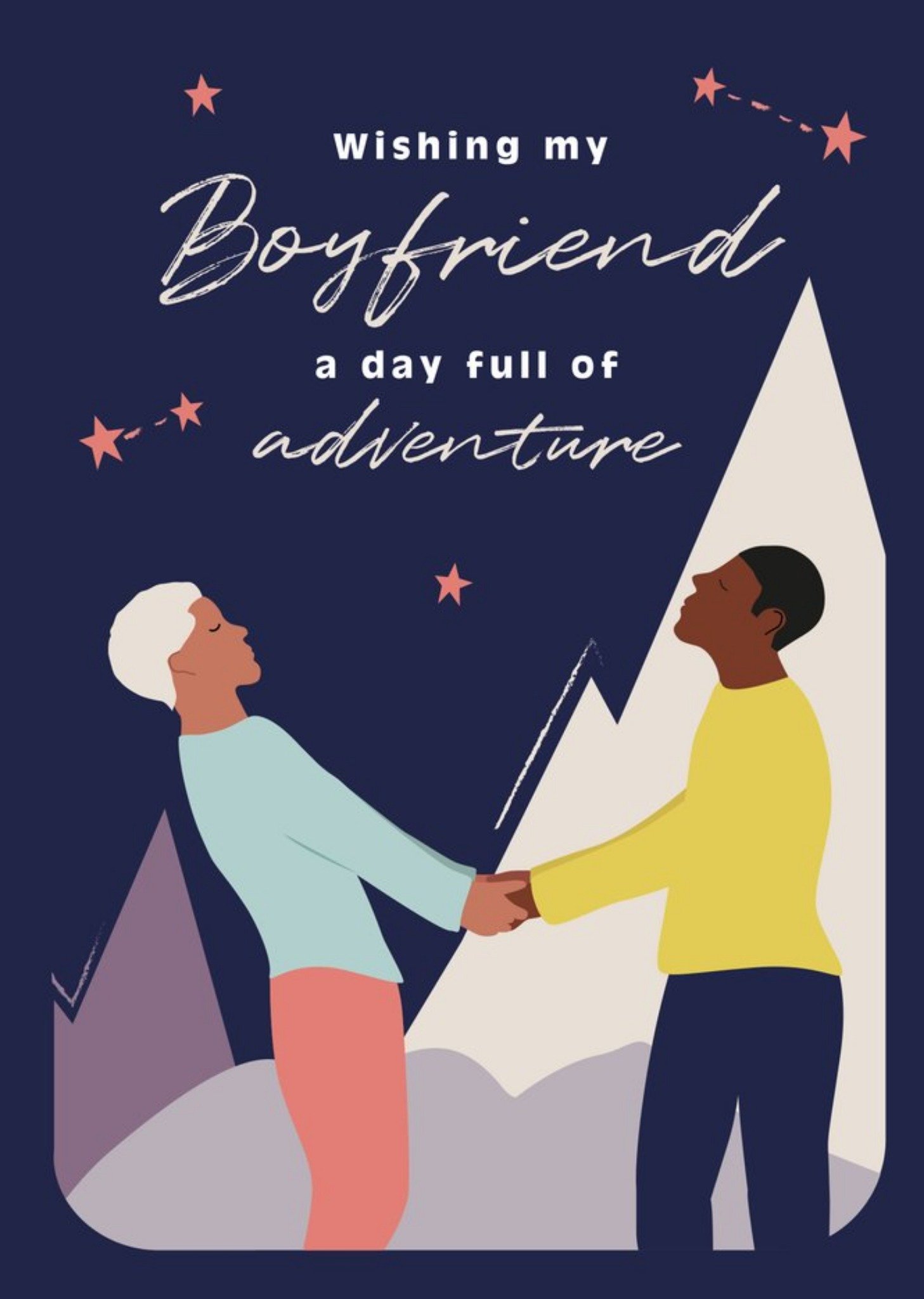 Moonpig Illustrated Same Sex Wishing My Boyfriend A Day Full Of Adventure Birthday Card