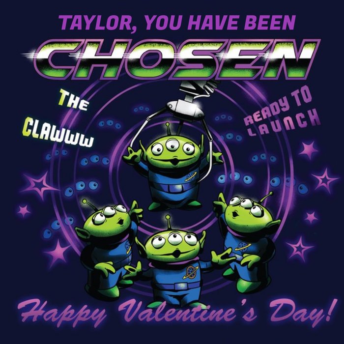 Toy Story Personalised You've Been Chosen Valentine's Day Card