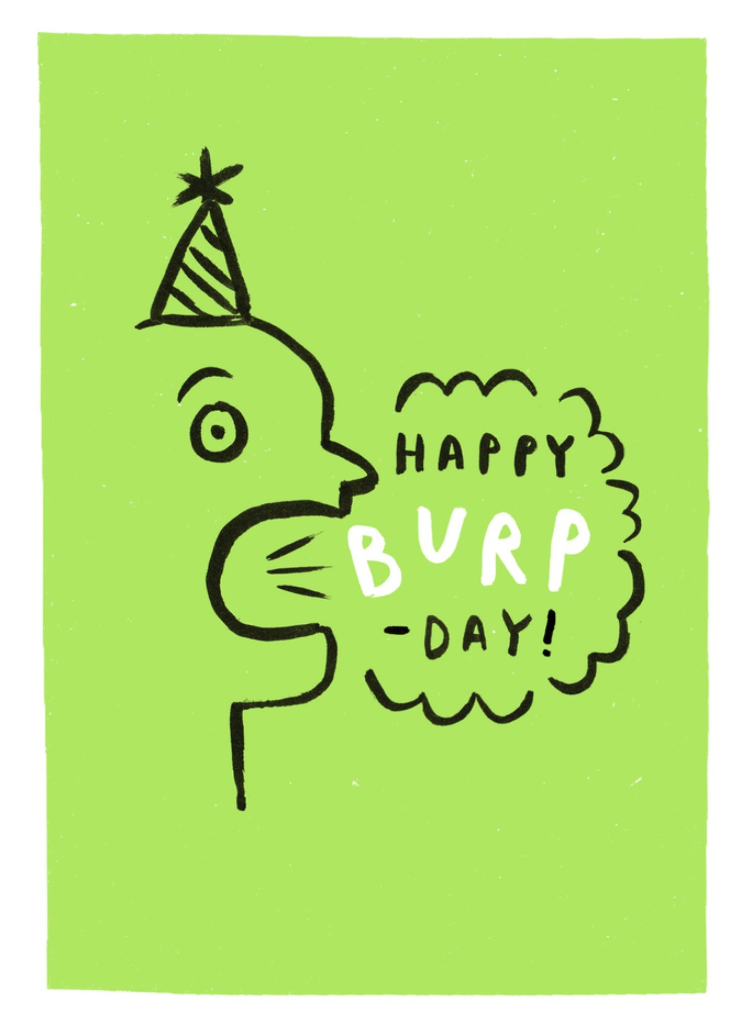 Moonpig Happy Burp-Day Illustrated Birthday Card