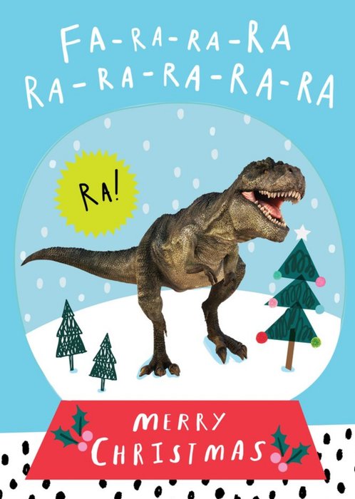 T-rex in a snowglobe