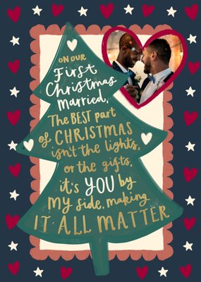 First Christmas Married Photo Upload Card
