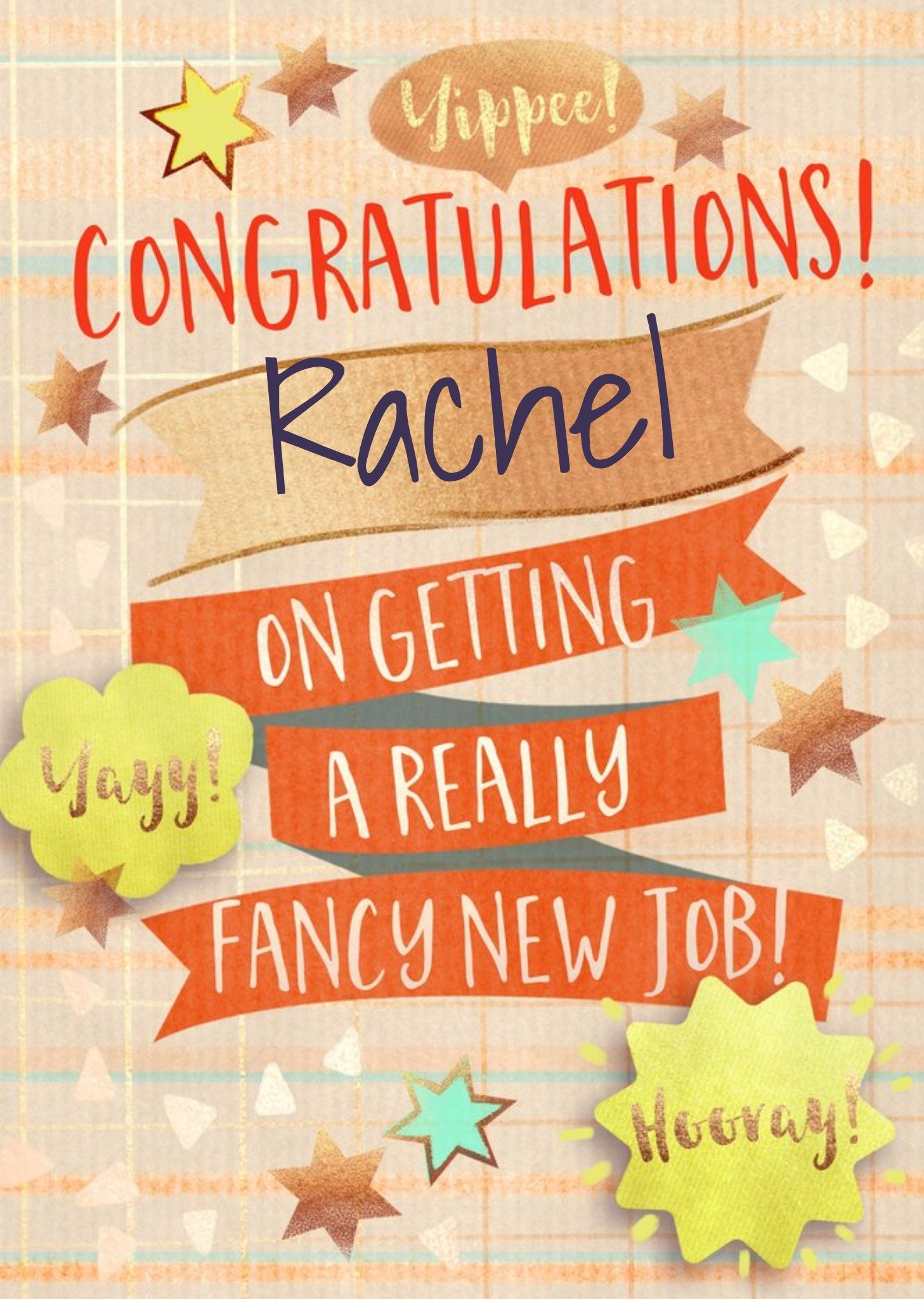 Moonpig Congratulations On Your New Job Typographic Design Card