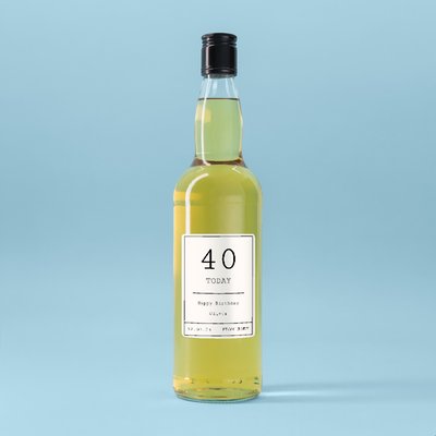 Personalised 40th Birthday Whisky 70cl