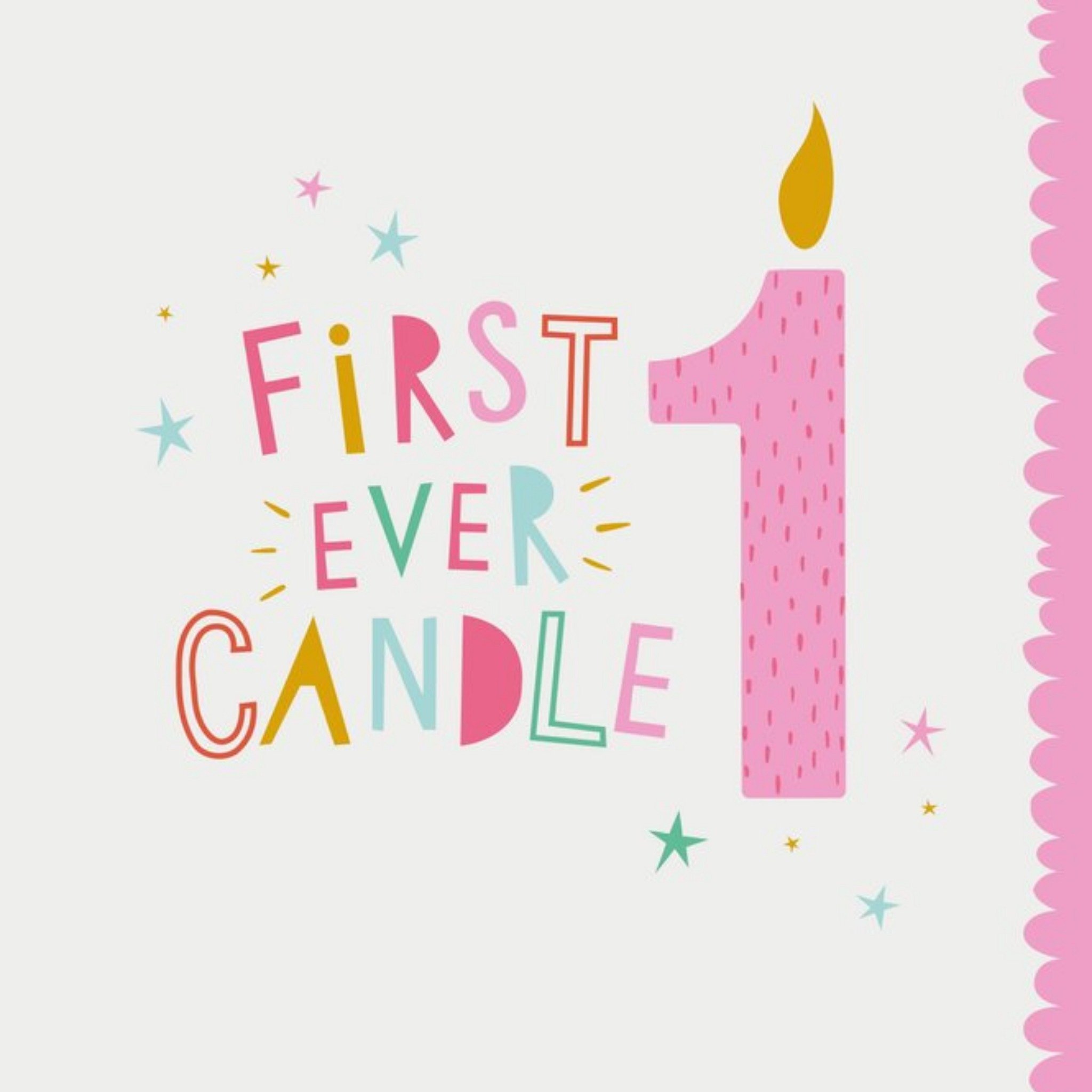 Moonpig First Ever Candle Pink Card