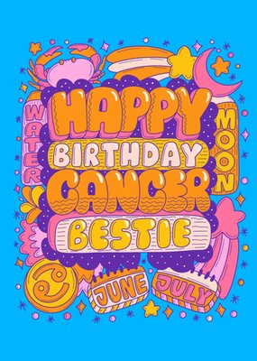 Happy Birthday Cancer Bestie Card