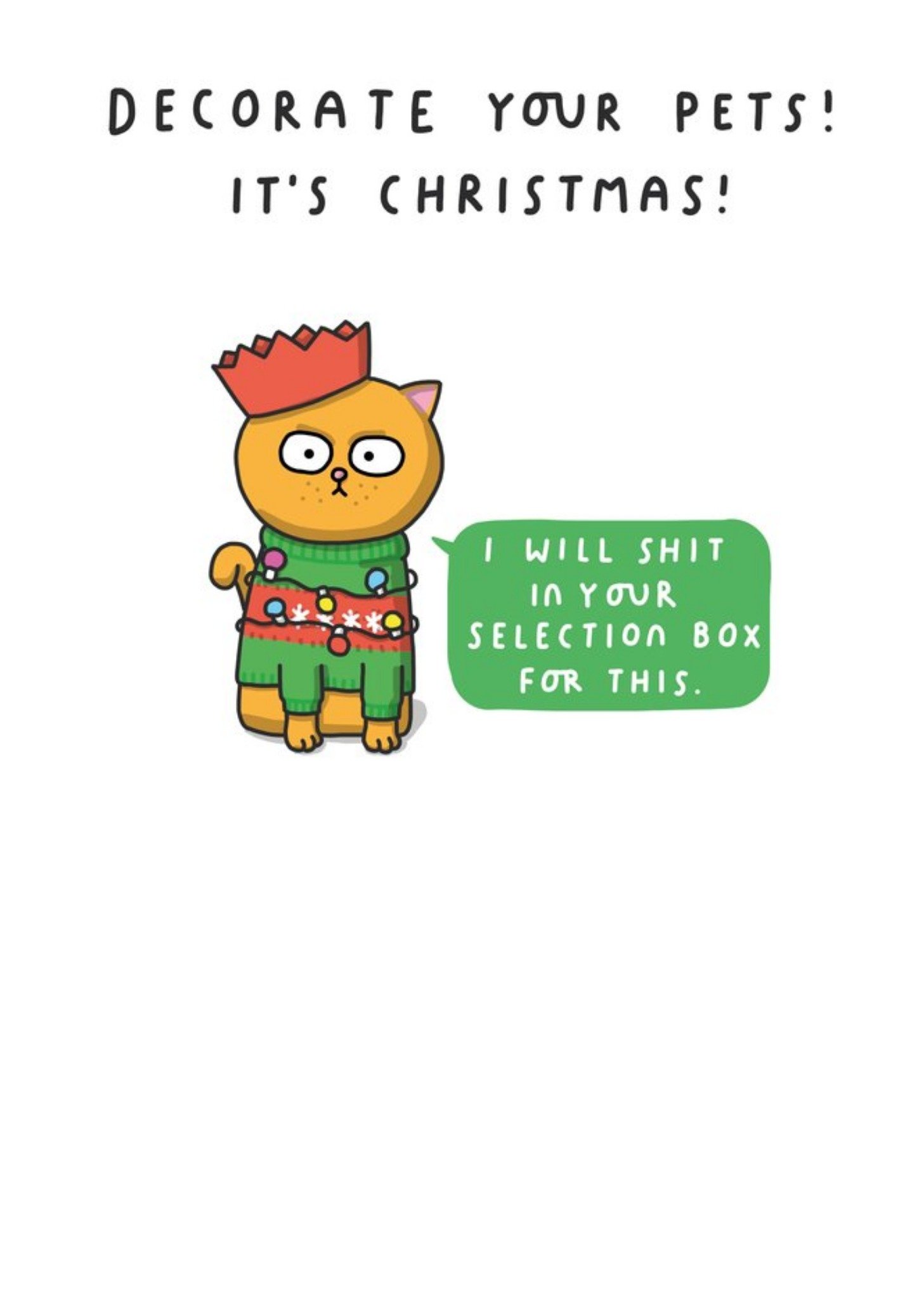 Moonpig Mungo And Shoddy Decorate Your Pets Rude Christmas Card