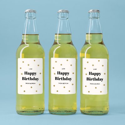 Personalised Happy Birthday Cider Trio 3x500ml