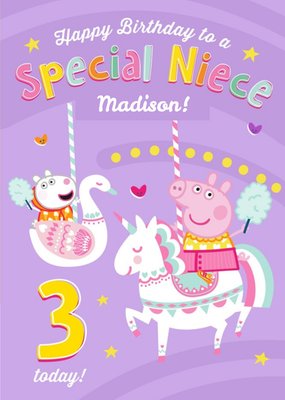 Peppa Pig Special Niece Birthday Card