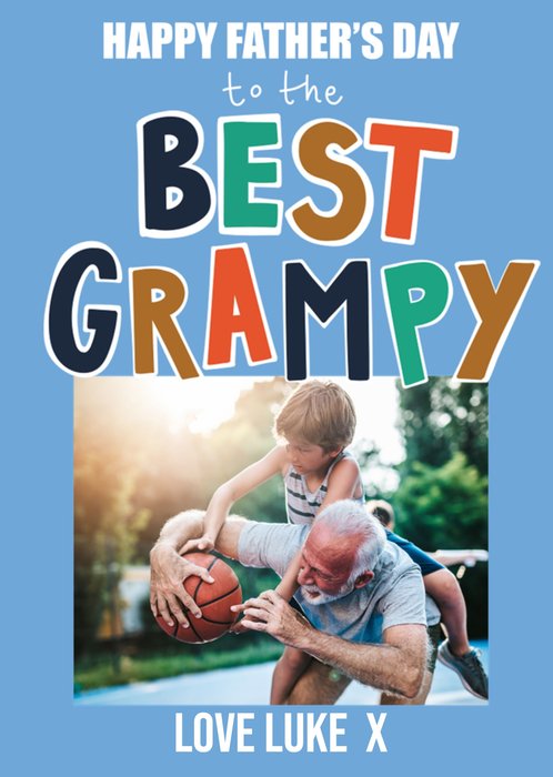 To The Best Grampy Photo Upload Father's Day Card