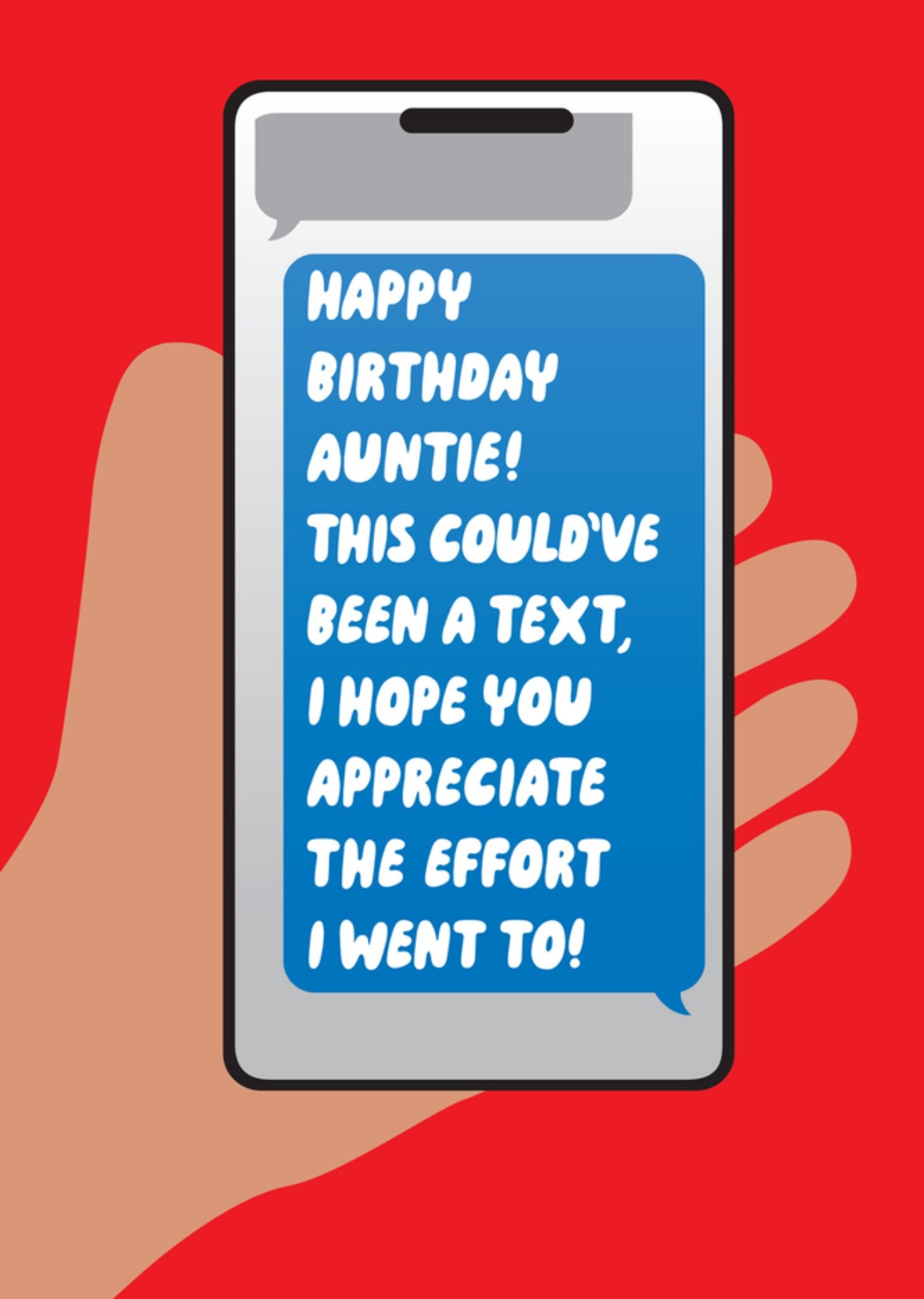 Moonpig Brainbox Candy Happy Birthday Auntie This Could've Been A Text Illustrated Card
