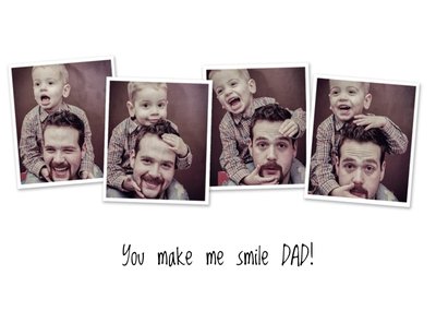 You Make Me Smile Personalised Photo Upload Birthday Card For Dad