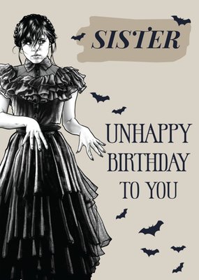 Wednesday Unhappy Birthday Card For Your Sister