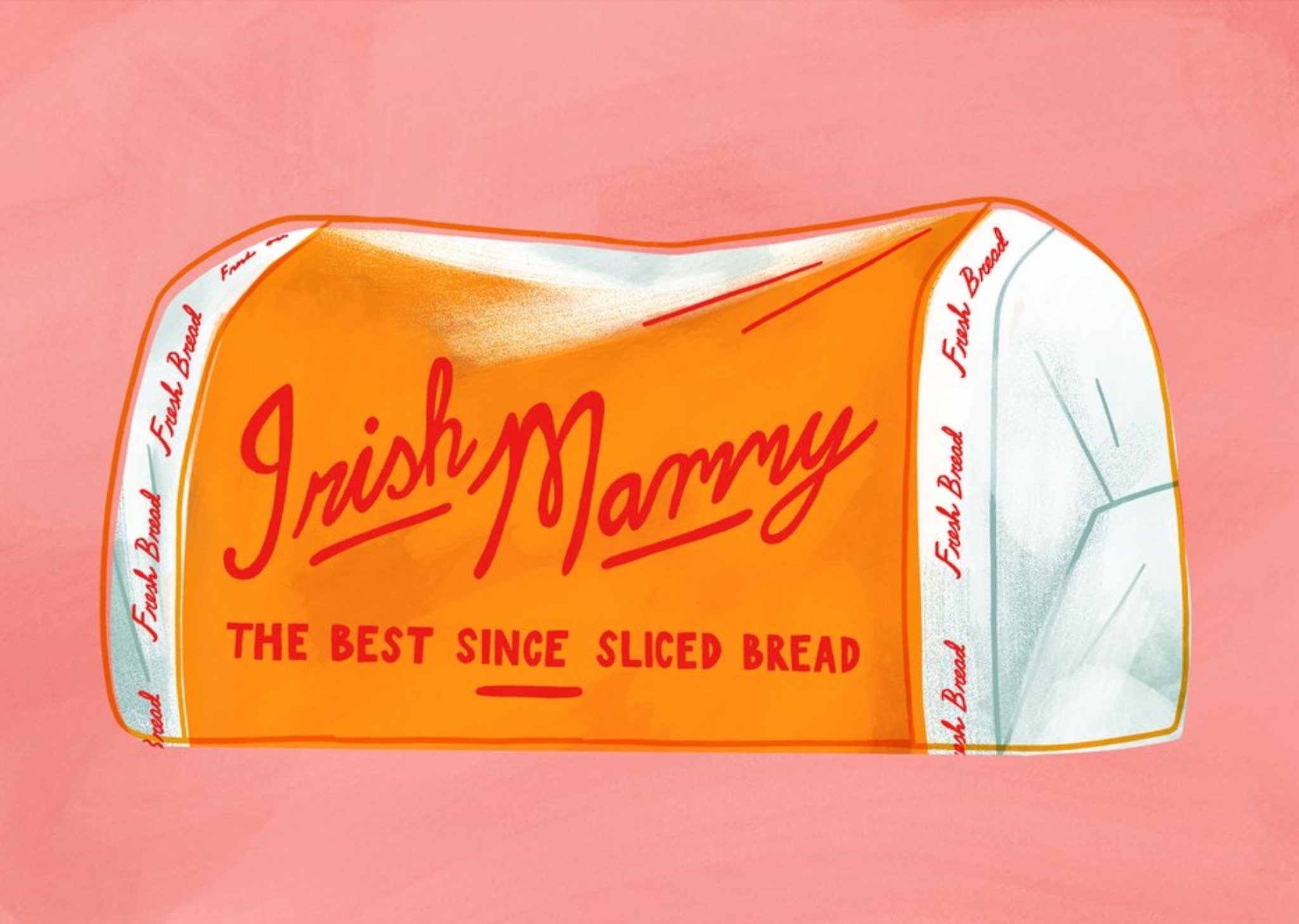 Moonpig Illustrated Loaf Of Bread Irish Mammy Best Since Sliced Bread Card