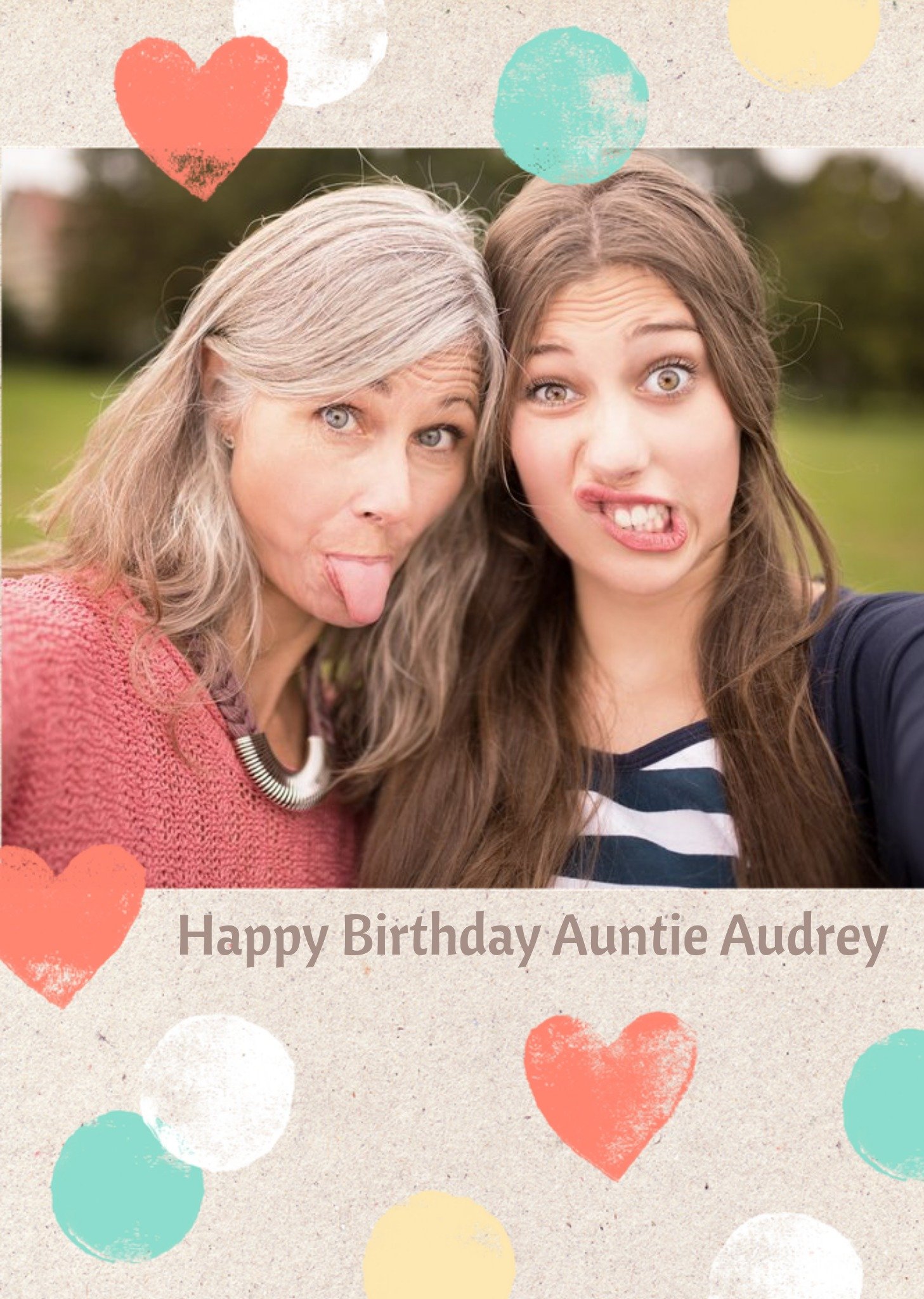 Moonpig Birthday Card - Photo Upload Card - Auntie