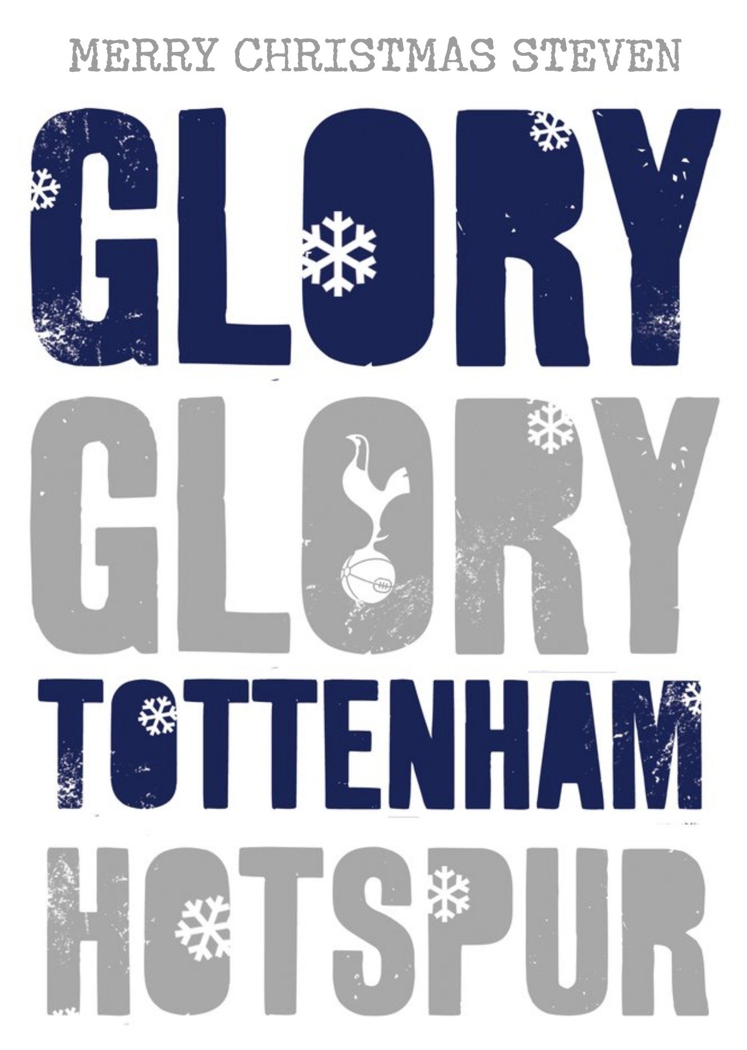 Moonpig Tottenham Hotspur Fc Glory Glory Tottenham Christmas Card