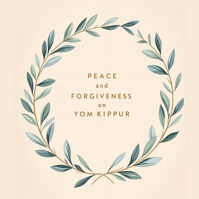 Peace And Forgiveness On Yom Kippur Card 