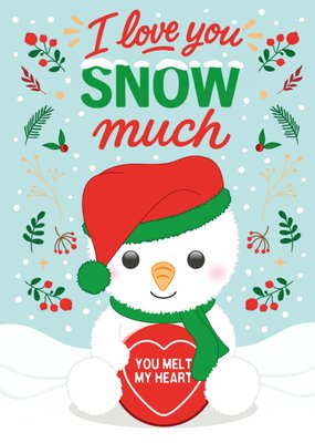 Swizzels Posh Paws I Love You Snow Much Christmas Card