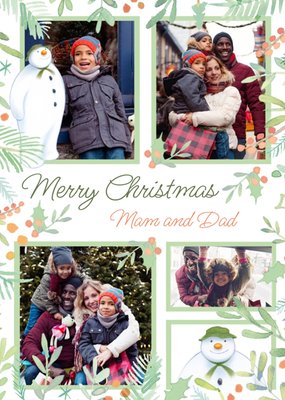 The Snowman Merry Christmas To Mam And Dad Photo Upload Christmas Card