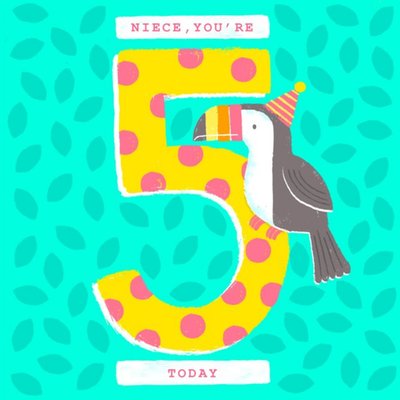 Cute Toucan Niece 5th Birthday Card