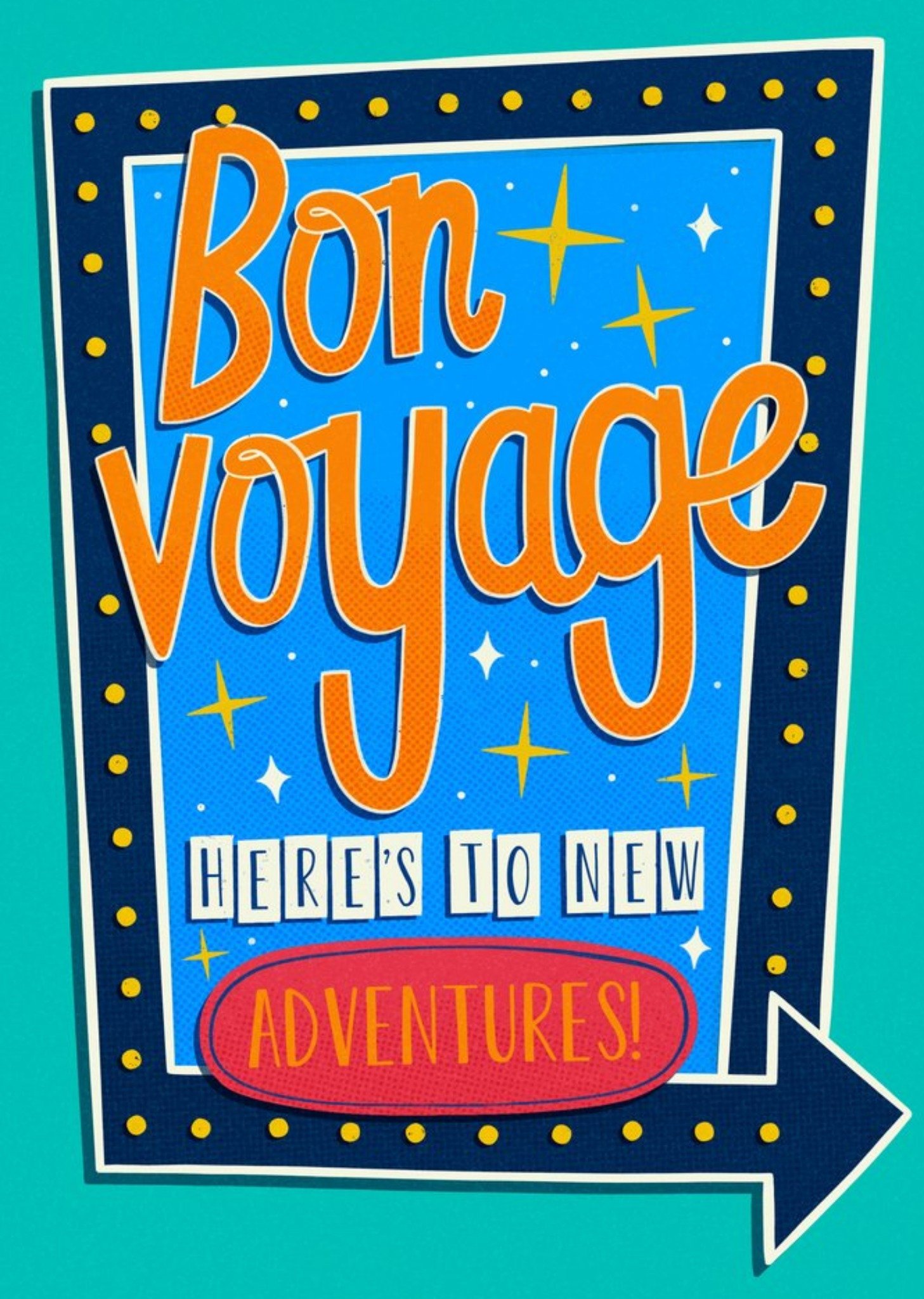 Moonpig Damien Barlow Typographic Leaving Card
