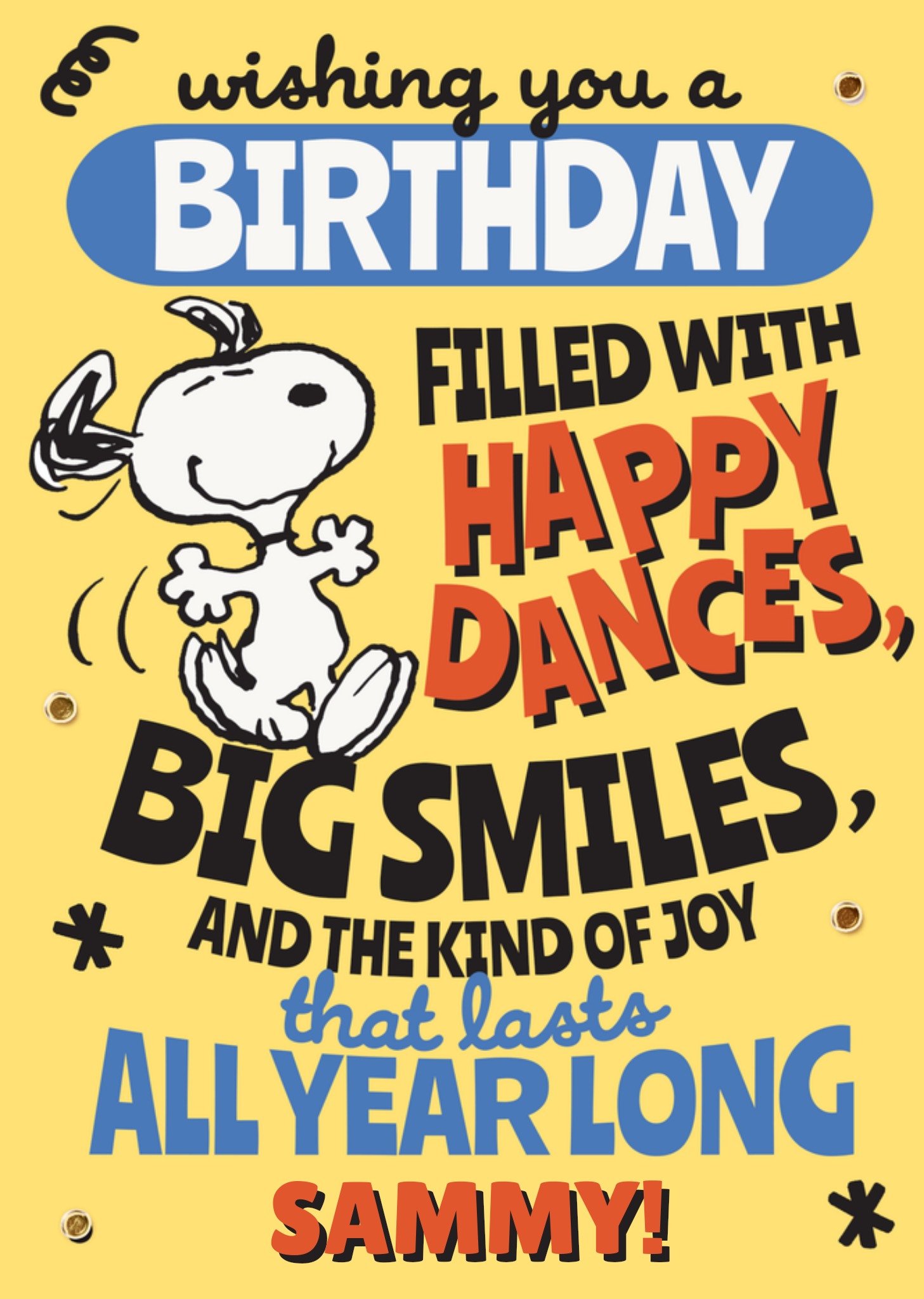 Moonpig Snoopy Birthday Card