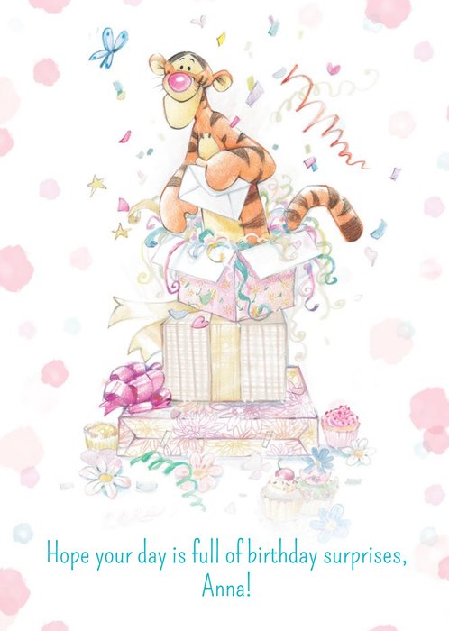 Disney Winnie The Pooh Hope Your Day Is Full Of Surprises Birthday Card