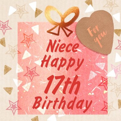 Modern Present Happy Birthday Age Card