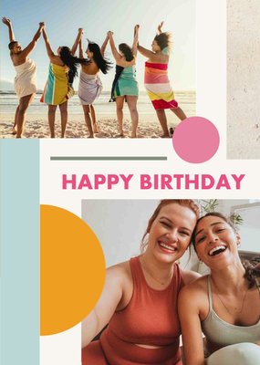 Minimalista Modern Photo Upload Birthday Card