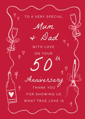 Very Special Mum & Dad Anniversary Card