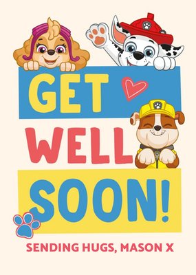 Paw Patrol Get Well Soon Card