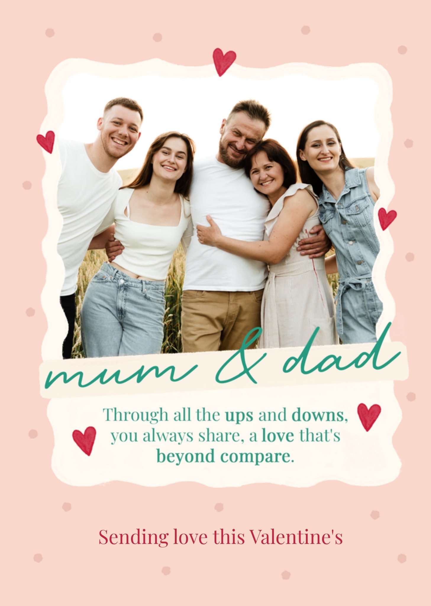 Moonpig Mum And Dad Photo Upload Valentine's Day Card