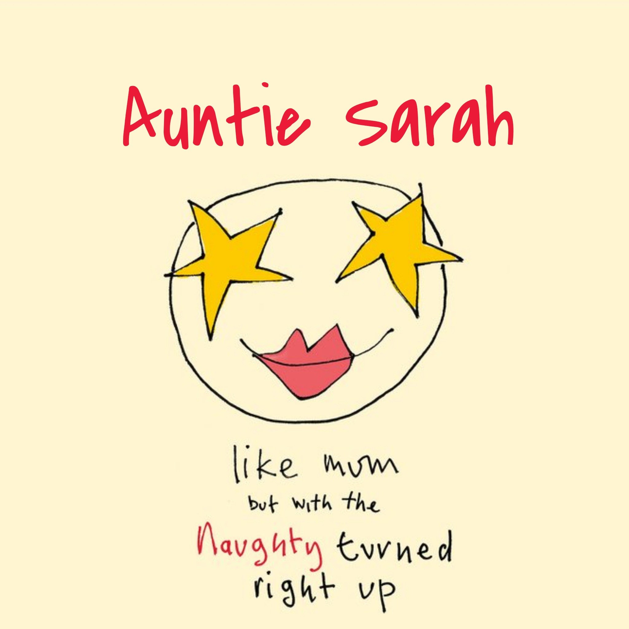 Moonpig Funny Auntie Birthday Card - Naughty