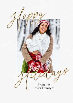 Happy Holidays Photo Upload Christmas Card