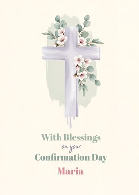 With Blessings On Your Confirmation Day Card