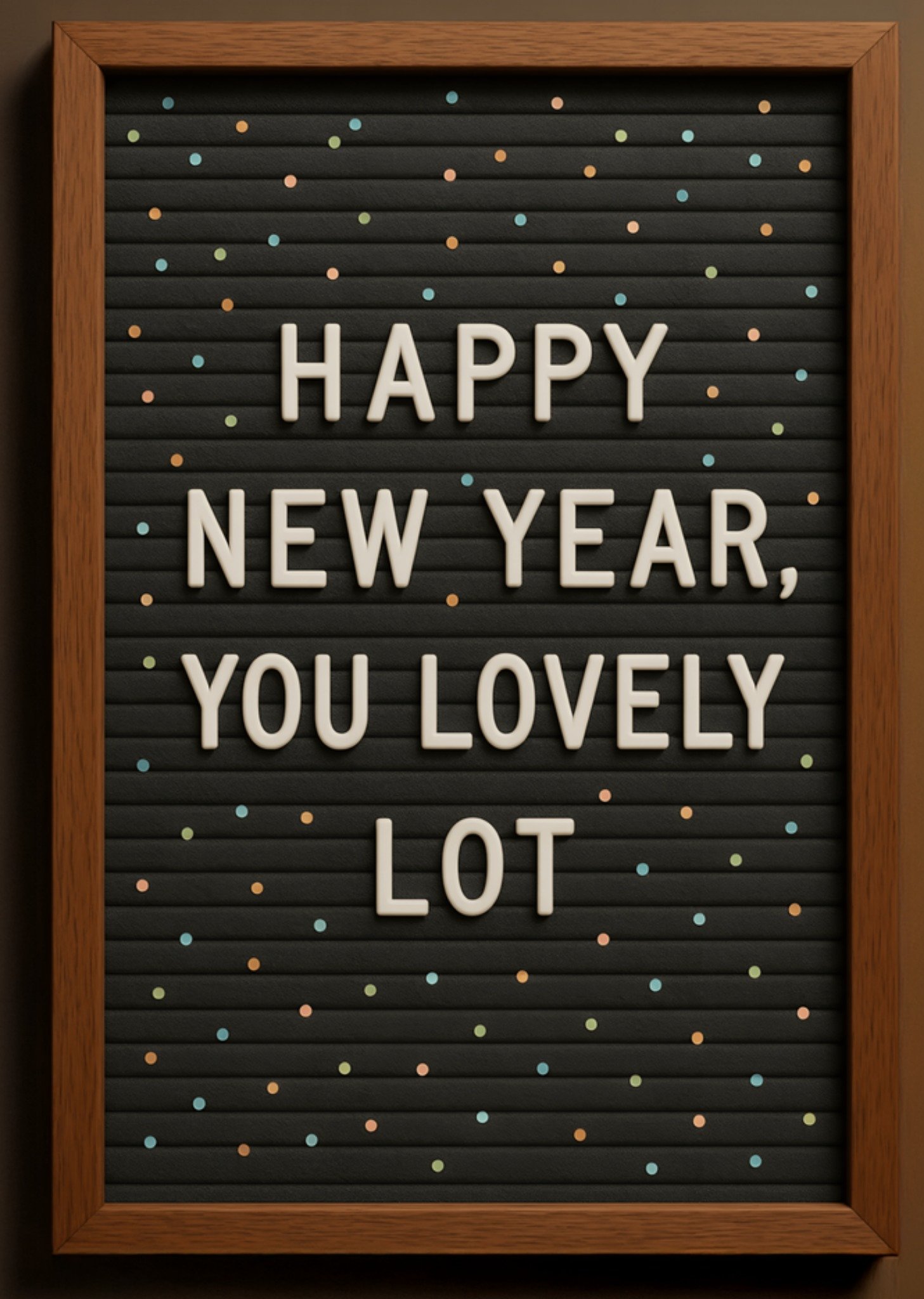 Moonpig Happy New Year You Lovely Lot Letter Board Card