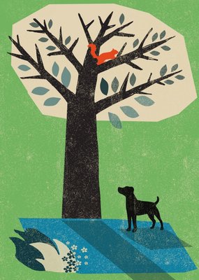 Dog In The Park Birthday Card