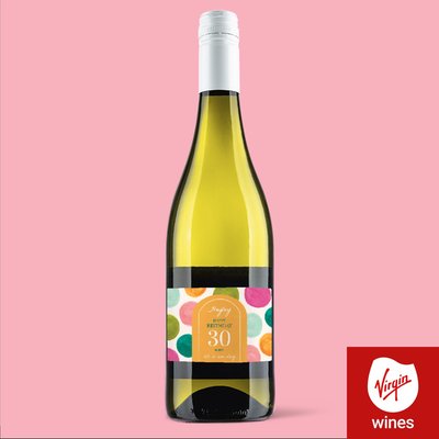 Personalised 30th Birthday Pinot Grigio 75cl