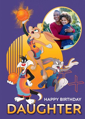 Space Jam 2 Photo Upload Daughter Birthday Card