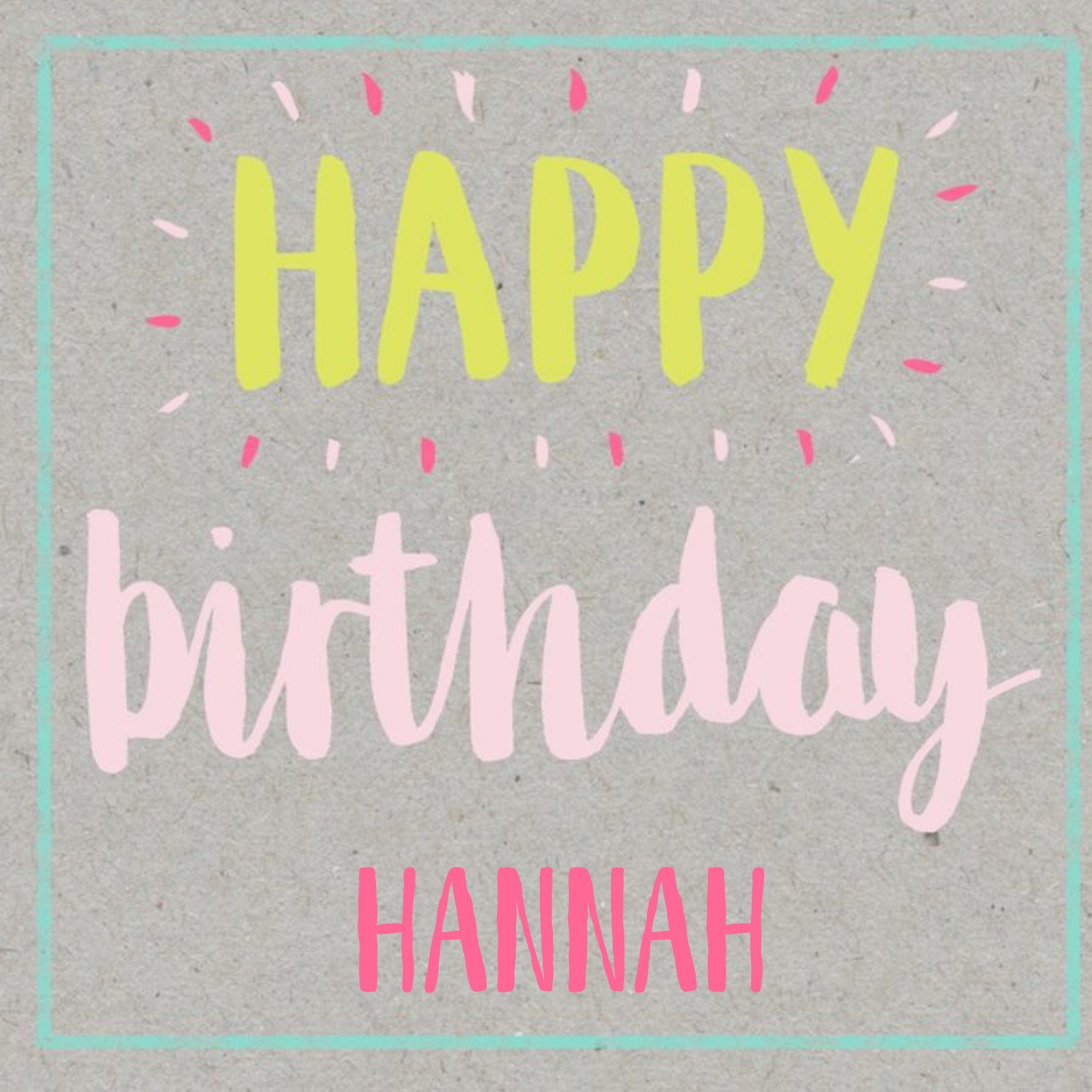 Moonpig Neon Letters Personalised Name Happy Birthday Card