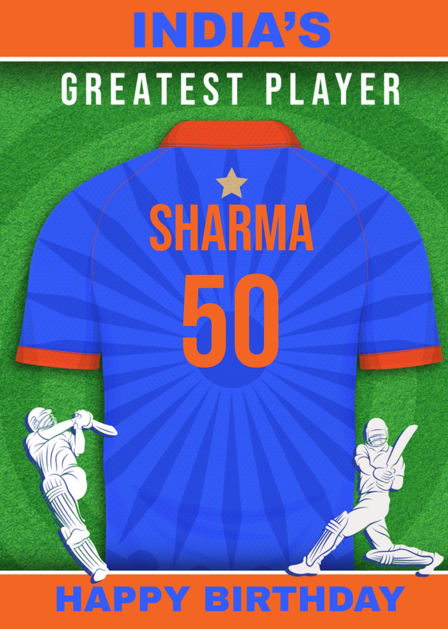Moonpig Cricket Legends India's Greatest Player Card