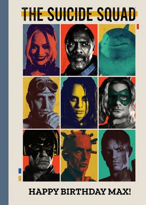 Suicide Squad Character Photos Peronalised Happy Birthday Card