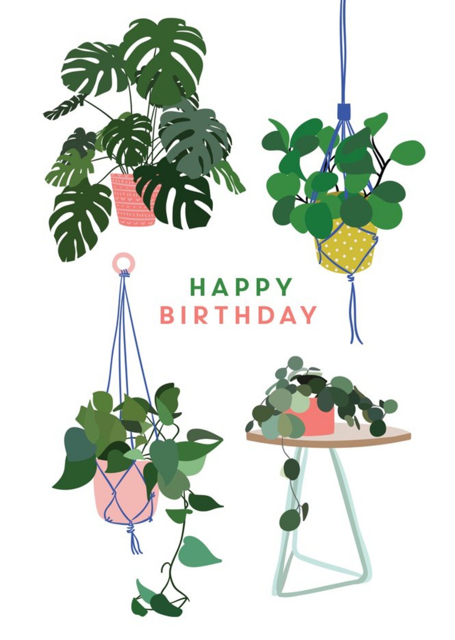 Moonpig Chloe Turner Happy Birthday Plant Card