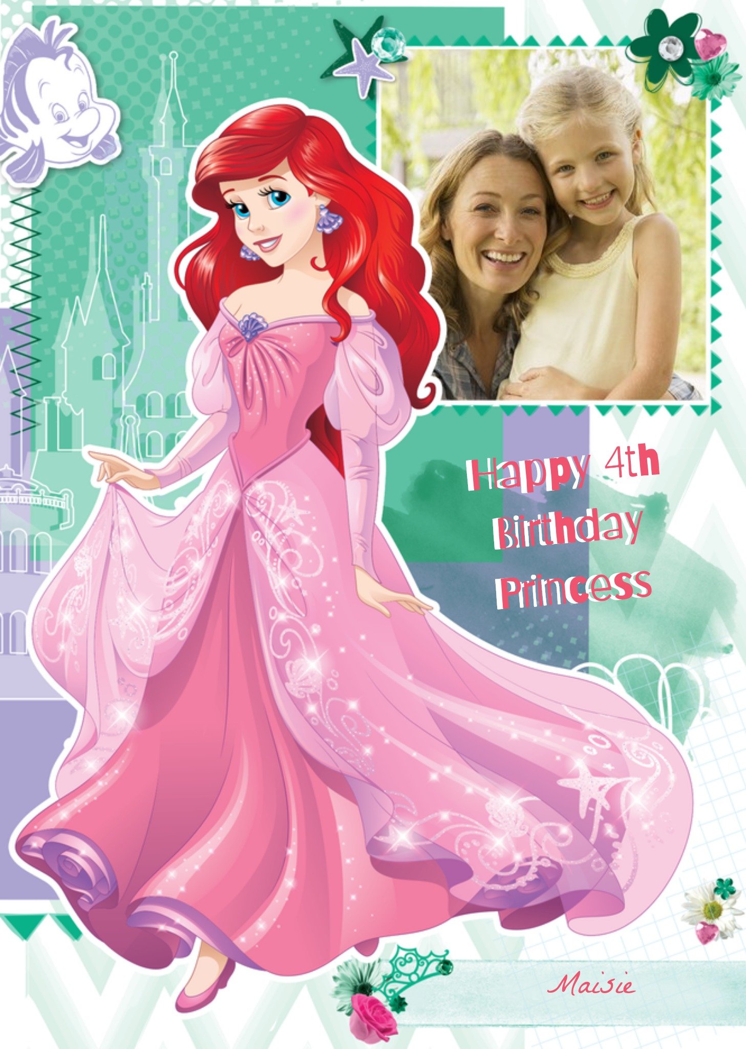 Disney Princesses Ariel Birthday Card