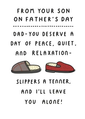 From Your Son On Father's Day Card
