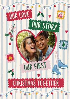 Our First Christmas Together Photo Upload Card
