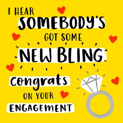 Claire Nicholson Hearts Ring Engagement Card