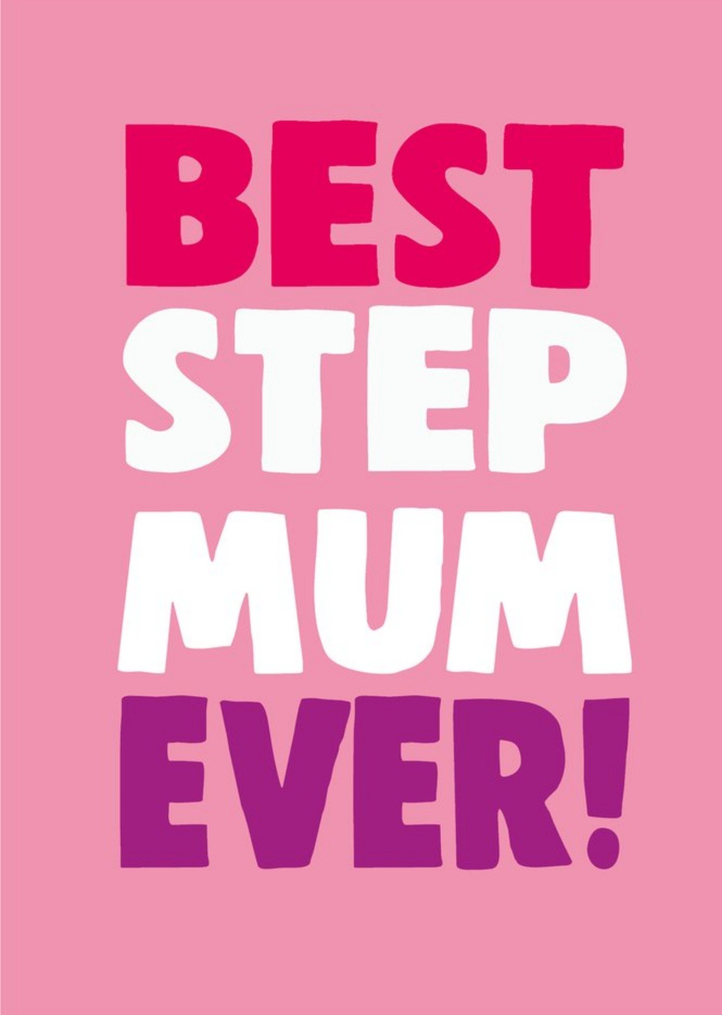 Moonpig Cheeky Chops Step Mum Typographic Card